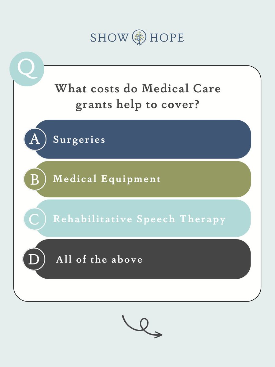ShowHope's tweet photo. Time for a pop quiz on Show Hope’s Medical Care grants! How did you do?

#medicalcaregrants #adoptiongrants #adoptionsupport #adoptionresources #adoptionhelp #adoptionfunding #adoptionjourney #adoption #showhope https://t.co/dQPSxiti8X