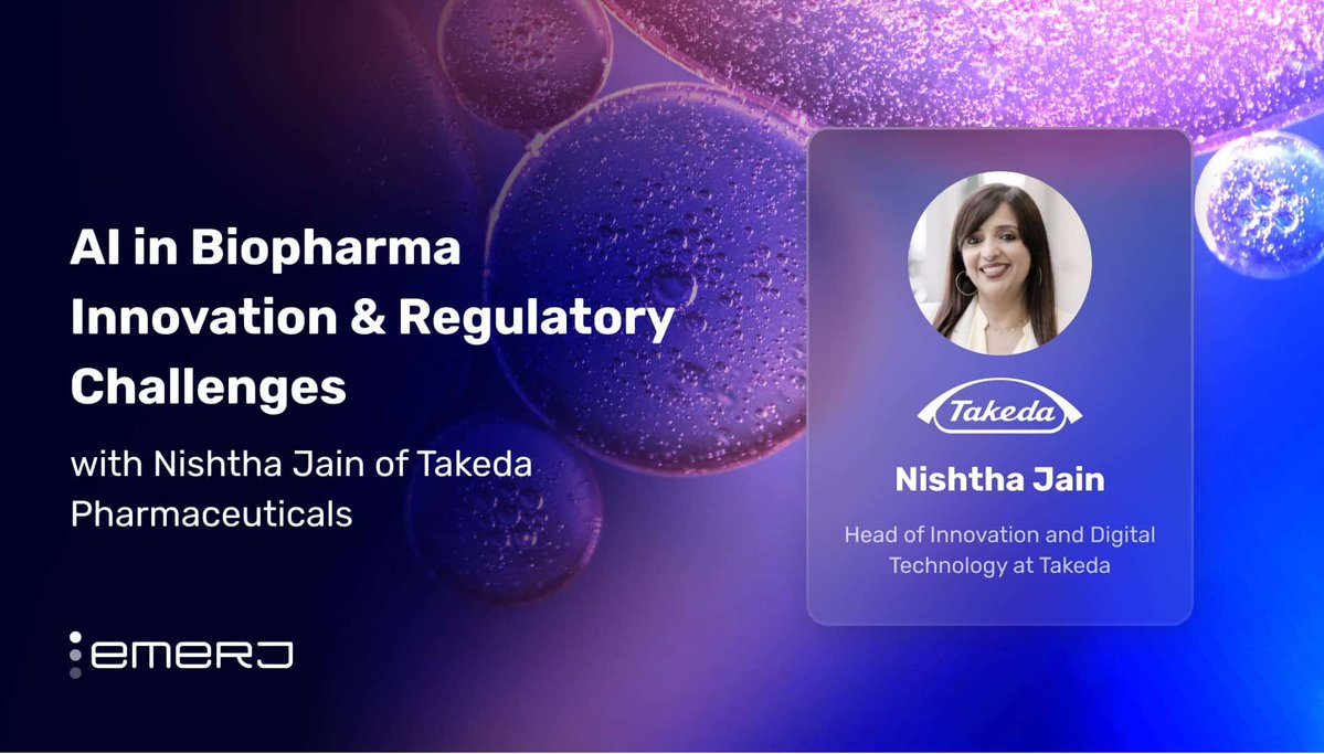Emerj AI Research (@emerj) on Twitter photo AI adoption in biopharma faces high costs, complexity, and ROI challenges. @Takeda’s Nishtha Jain shares strategies in the latest <a href="/Emerj/">Emerj AI Research</a> article. Read here:
emerj.com/ai-in-biopharm… AI adoption in biopharma faces high costs, complexity, and ROI challenges. @Takeda’s Nishtha Jain shares strategies in the latest <a href="/Emerj/">Emerj AI Research</a> article. Read here:
emerj.com/ai-in-biopharm…