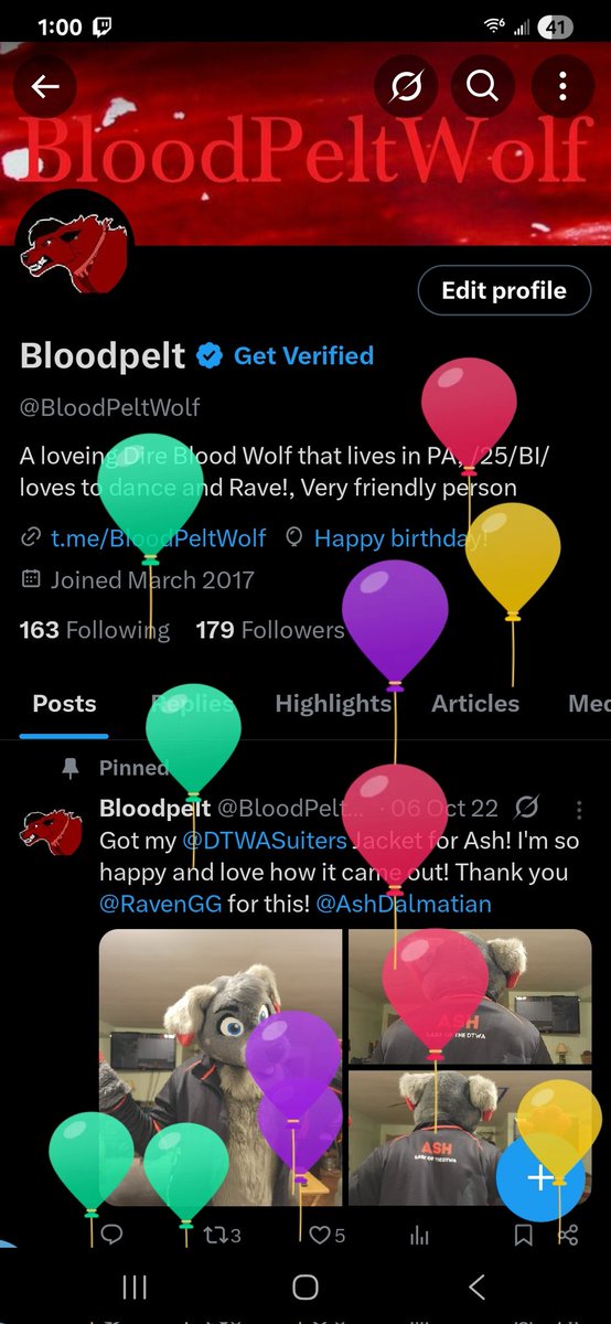 BloodPeltWolf's tweet photo. Another day, another Year, age 27, this wolf is near his 30s haha, thank you everyone and all my friends for all the support you have been giving me since I've known you all. You all been amazing!❤️❤️❤️ https://t.co/5gZqrJNuQS