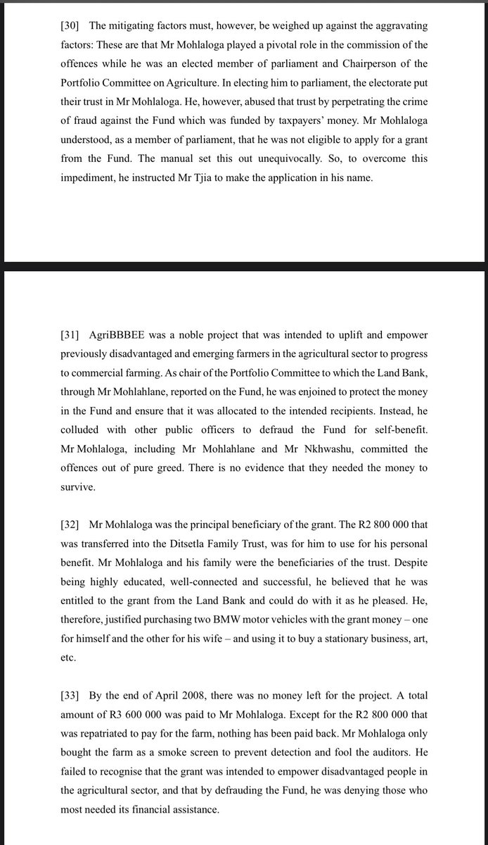 MbekezeliMB's tweet photo. This guy was a senior ANC politician (chairperson of the Agriculture Committee in Parliament) and used that info to steal this R6m from AgriBEE. 

They didn’t even buy a farm, just two BMWs, and the rest on his wife, and some of the fixers. 

Link: https://t.co/zLOzyYD5ez https://t.co/3Zc5tOAXaP