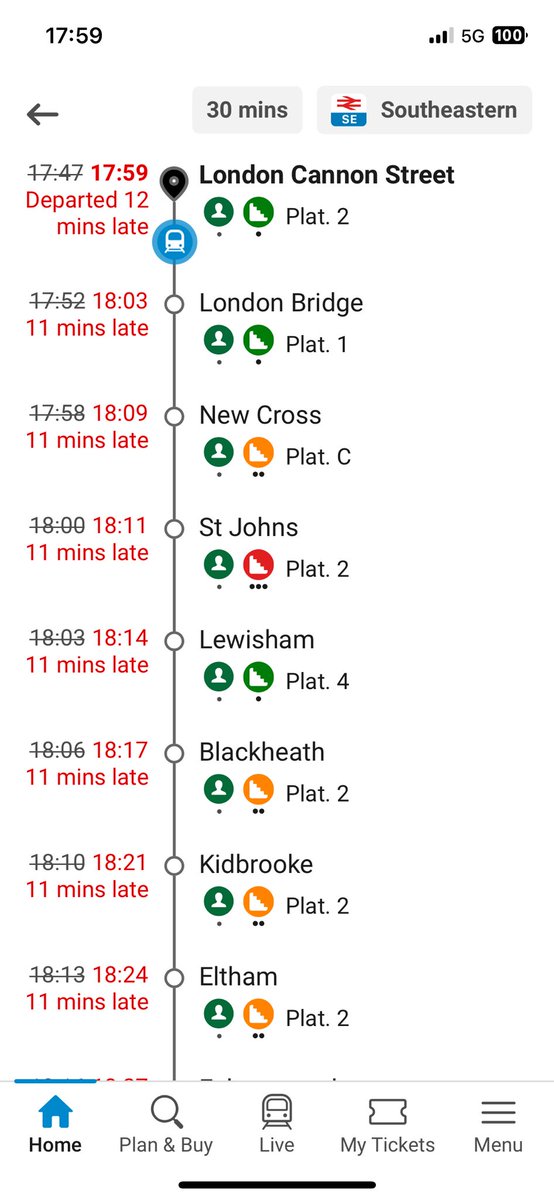 dreamingfish7's tweet photo. @Se_Railway why are you lying on your app re train departure times?   Waiting on the 17.47 CST-WLI. every minute the app is updating saying g the train departed at that time yet we are still sitting at CST 18.02. We know there’s issues but your app is giving wrong info again https://t.co/OFLNepF7Ci
