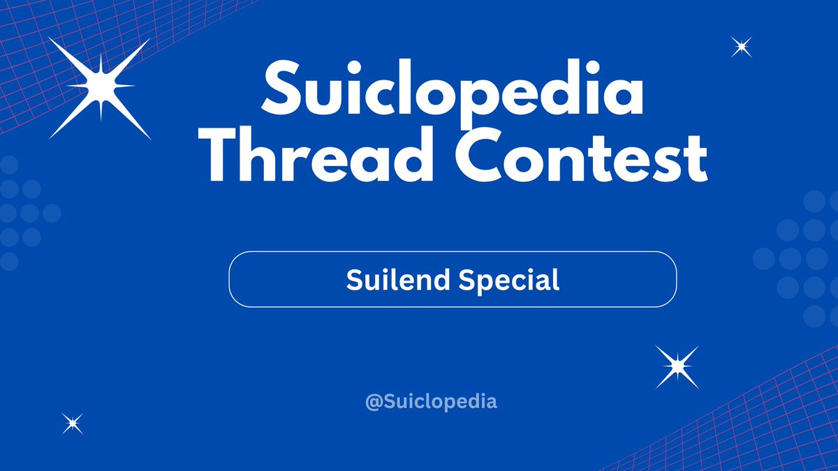 SUICLOPEDIA THREAD CONTEST - SUILEND SPECIAL

It's time for another thread contest!! This round, we’re shining the spotlight on <a href="/suilendprotocol/">Suilend</a>, Sui’s leading lending &amp; borrowing platform.

And this time, we’re rewarding more creators than before. The total prize pool is $250