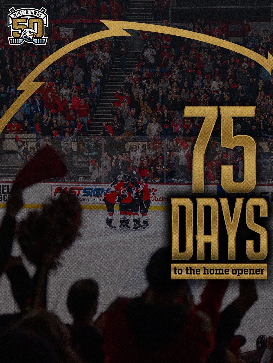 pdxwinterhawks's tweet photo. Home Ice Awaits: 75 Days ‘Til Showtime 🚨 https://t.co/jxQOYREkSk