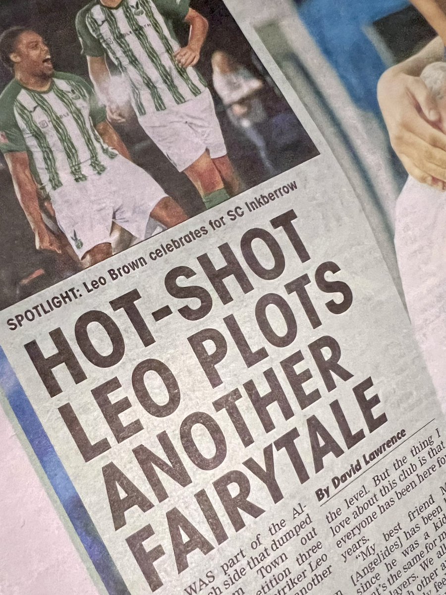 writeanglemedia's tweet image. Enjoyed my chat with @SCInkberrowFC hotshot Leo Brown for the @NonLeaguePaper ahead of their @EmiratesFACup tie with @SportingKhalsa this coming weekend 👍🏻