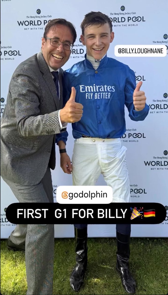Congrats <a href="/loughnane_billy/">Billy Loughnane</a> and <a href="/godolphin/">Godolphin</a> 🙌 First G 1 for Billy and 🥇🥇🥇🥇🥇🥇🥇🥇for Rebel‘s Romance <a href="/WorldPool/">World Pool</a> <a href="/WHR/">World Horse Racing</a> <a href="/RacingPost/">Racing Post</a> <a href="/wettstar_de/">Wettstar.de</a> <a href="/DeutscherGalopp/">Deutscher Galopp</a>