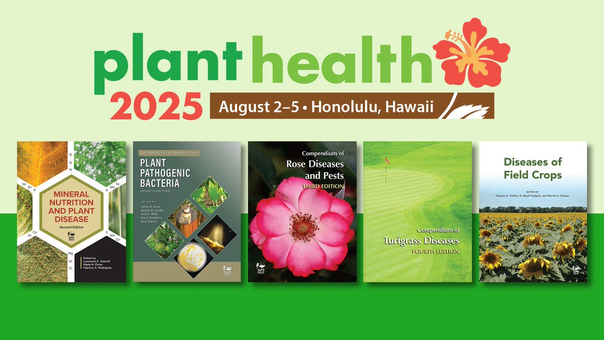 The Plant Health 2025 APS PRESS sale continues! Save up to 30% on all titles in the bookstore through August 28—no promo code required. 🌺 Shop now: my.apsnet.org/APSStore/home/…