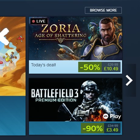 Solarwolf64's tweet photo. So I see this on Steam, go to take a look and it's suddenly gone. What did I miss? https://t.co/TVRY2uZyk0