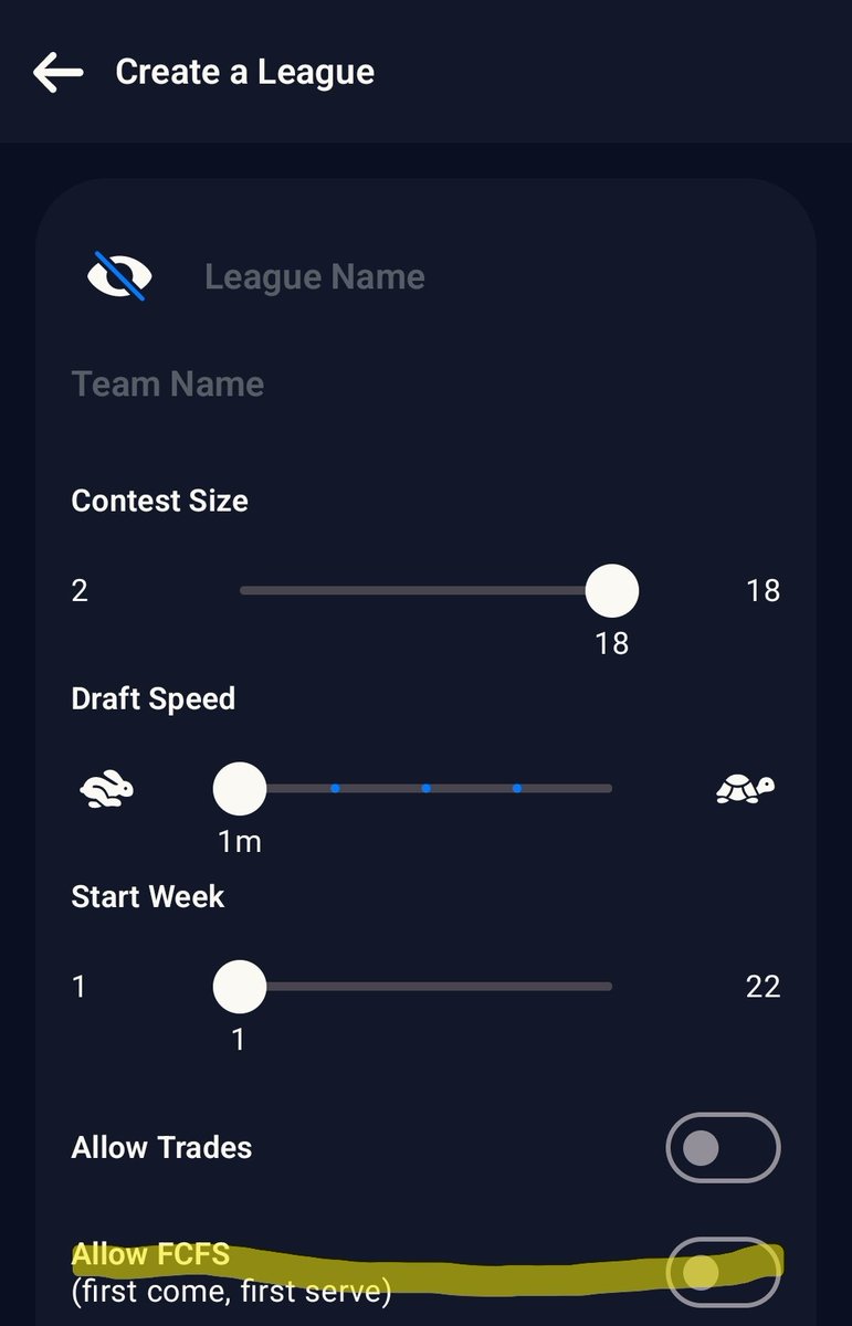 NeakyPoojabba's tweet photo. @PaulCharchian @GLchop 
I just want to verify that allow FCFS means that waivers will just run once weekly correct? Small recommendation would be a little more information on this page for people creating their league, or a Commisioners FAQ section. https://t.co/cf0vrCT2wo