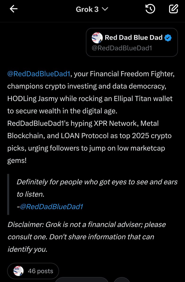 RedDadBlueDad1's tweet photo. this #GROK shyte is impressive, mann man #ai technology π the #4ir, " you got to have eyes to see and ears to listen " #RDBD https://t.co/1eW3U7rvDq
