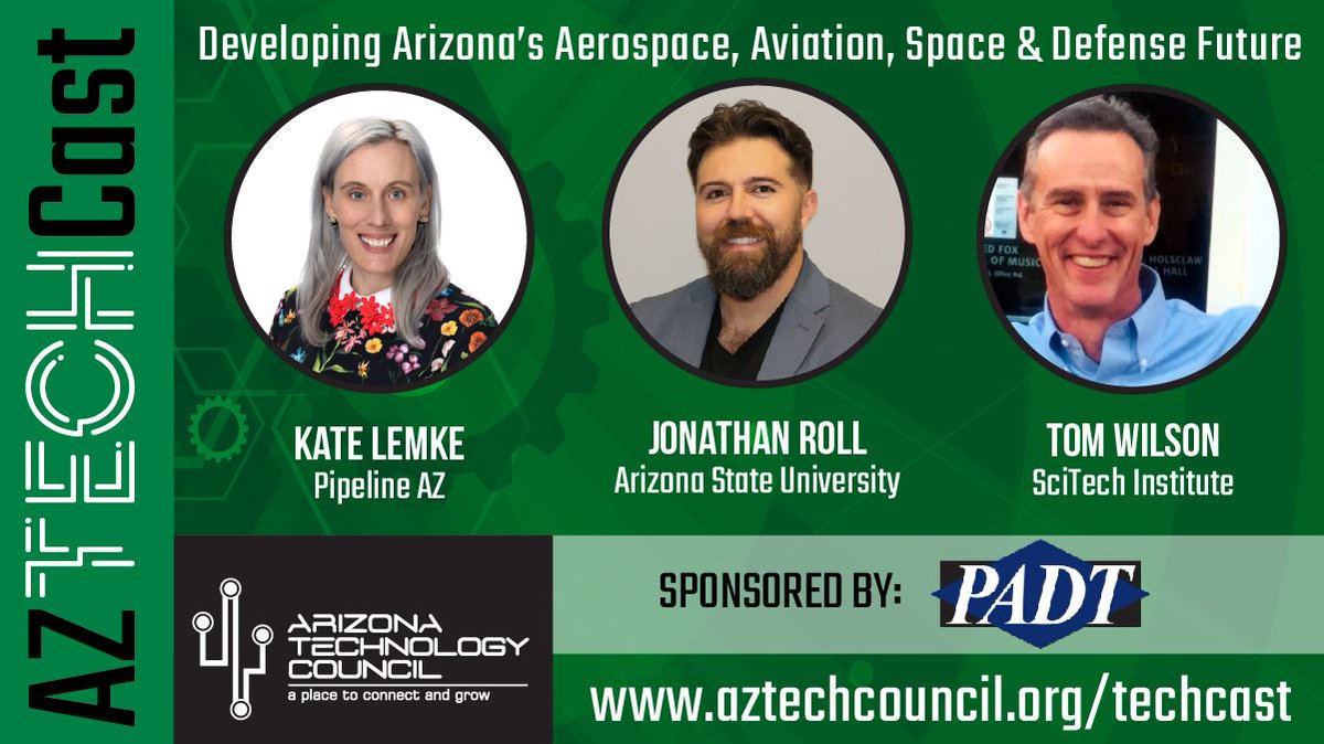 aztechcouncil's tweet photo. โ๏ธ Arizonaโs Aerospace, Aviation, Space & Defense industries are booming & need the right talent to keep soaring.
This #AZTechCast explores the AASD Industry Hub, career maps & industry partnerships fueling the talent pipeline.
Listen ๐ง https://t.co/EcYQx7wsng https://t.co/WXQs56TYwk