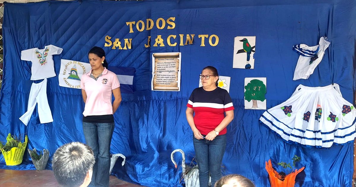 AmandaEscuela's tweet photo. "Hoy, unidos bajo el lema #TodosSanJacinto damos inicio a la jornada de fiestas patrias; que éstas sean un canto de unidad, amor y compromiso por nuestra Nicaragua bendita y siempre libre."
@minednicaragua @DJinotega https://t.co/VWr7HgR4vr