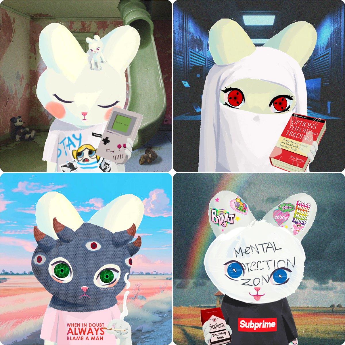 introducing Glitchy Bunnies
Y2K internet cult

the internet used to be fun, weird &amp; a little dangerous
im bringing that back on ethereum

more below ↓ 🧵