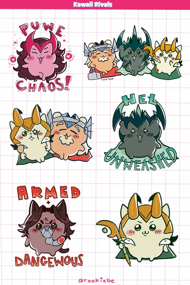 anotha sticker sheet i made a while ago.. this ones a bit more niche but if you want it 🔗 below!!

#marvelrivals #loki #thor #hela