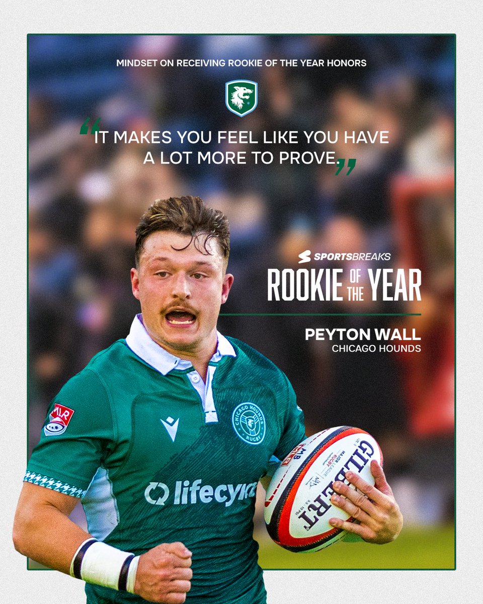 Feeling that the ROTY trophy is just the tip of the iceberg for Peyton Wall

<a href="/joeharvey34/">Joe Harvey</a> sits down with the 2025 <a href="/sportsbreakscom/">🎟️✈️🛏️</a> Rookie of the Year. 

Read the feature: bit.ly/MLRROTY25

<a href="/HoundsChicago/">Chicago Hounds</a> | #MLR2025