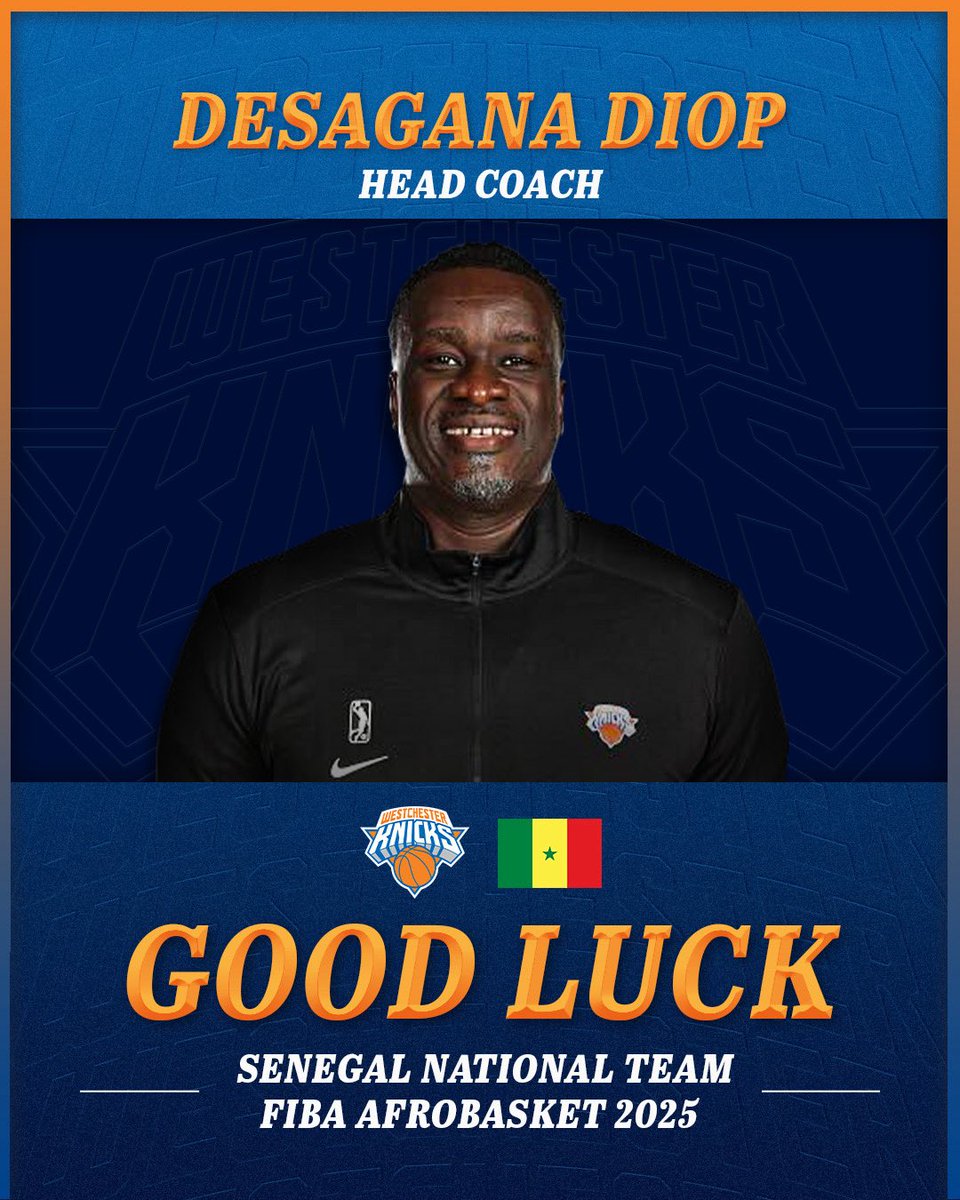 Good luck to our Head Coach, DeSagana Diop, as he leads the Senegal National Team at the FIBA AfroBasket 2025, taking place August 12–24 in host country Angola