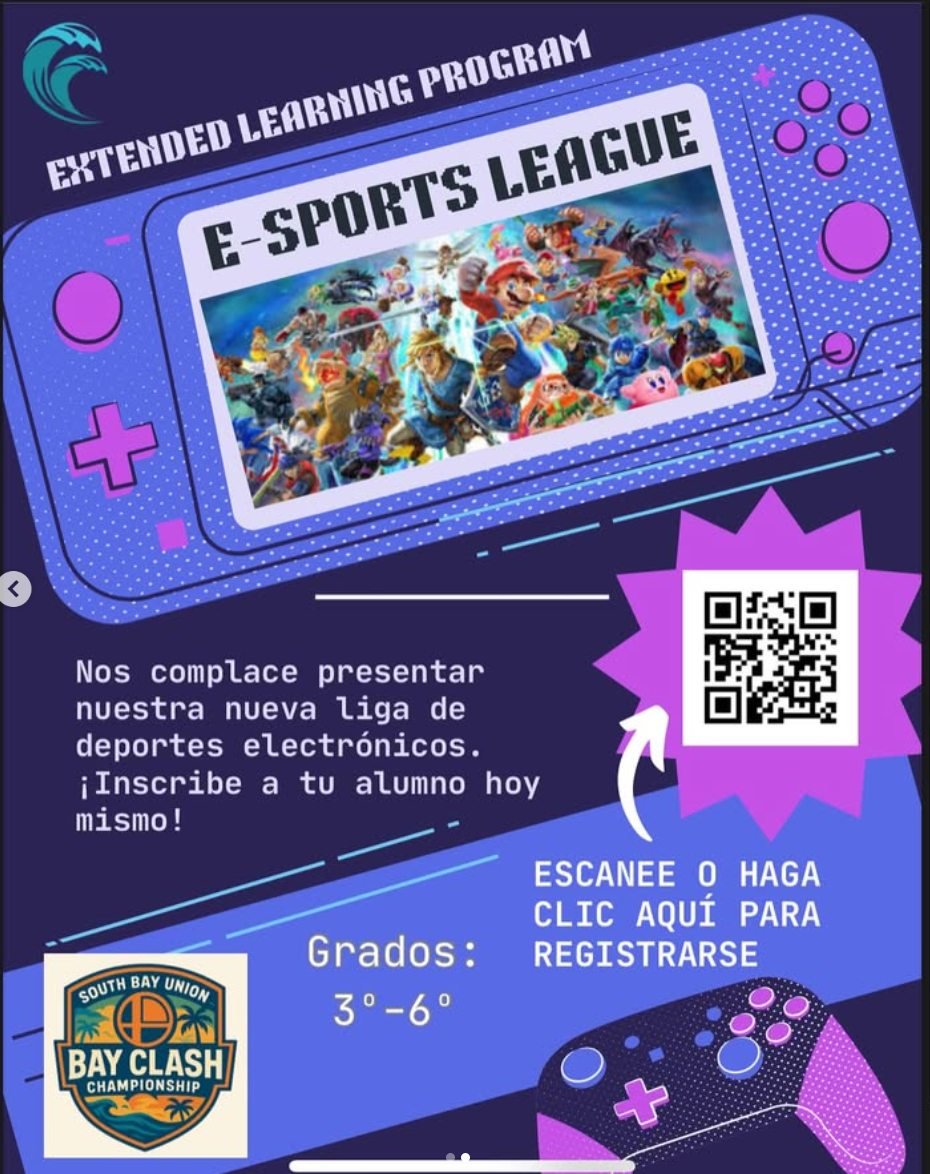South Bay's new Esports League will be starting soon!! Register today to compete. Visit our website for more information. instagram.com/.../tags/south…
