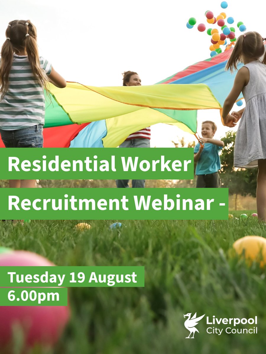 Job Alert – Residential Worker Roles Coming Soon!

Are you passionate about helping children &amp; young people in Liverpool?

📅 Join our webinar on Tues 19 Aug @ 6PM to learn more, meet the team &amp; ask questions!

🔗 lpoolcouncil.info/ResidentialWor…
