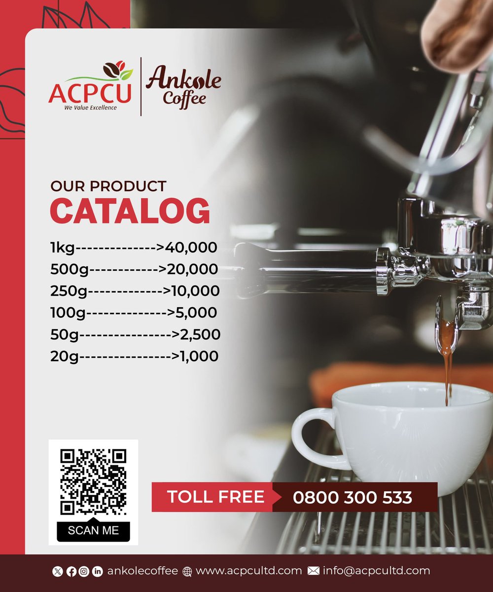 Ankole Coffee is available across all supermarkets and Shops in Uganda in various package sizes to suit different preferences.
#GrowMoreCoffee 
#CoffeeAsAFamilyBusiness
#CoffeeIsGold
#CoffeeTourism 
#CoffeeHarvest 
#WomenInCoffee
#YouthsInCoffee
#CoffeeFarm
#UgandanCoffee