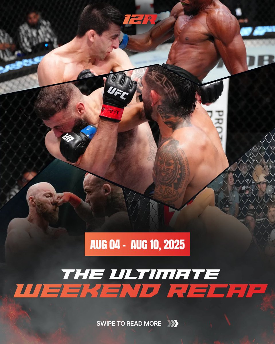 12R_App's tweet photo. From #UFC’s Octagon to #APFC’s title bouts &amp; #PFL’s Johannesburg showcase, here’s the weekend’s best moments in #combatsports ⬇️ https://t.co/MYj52Z9q60