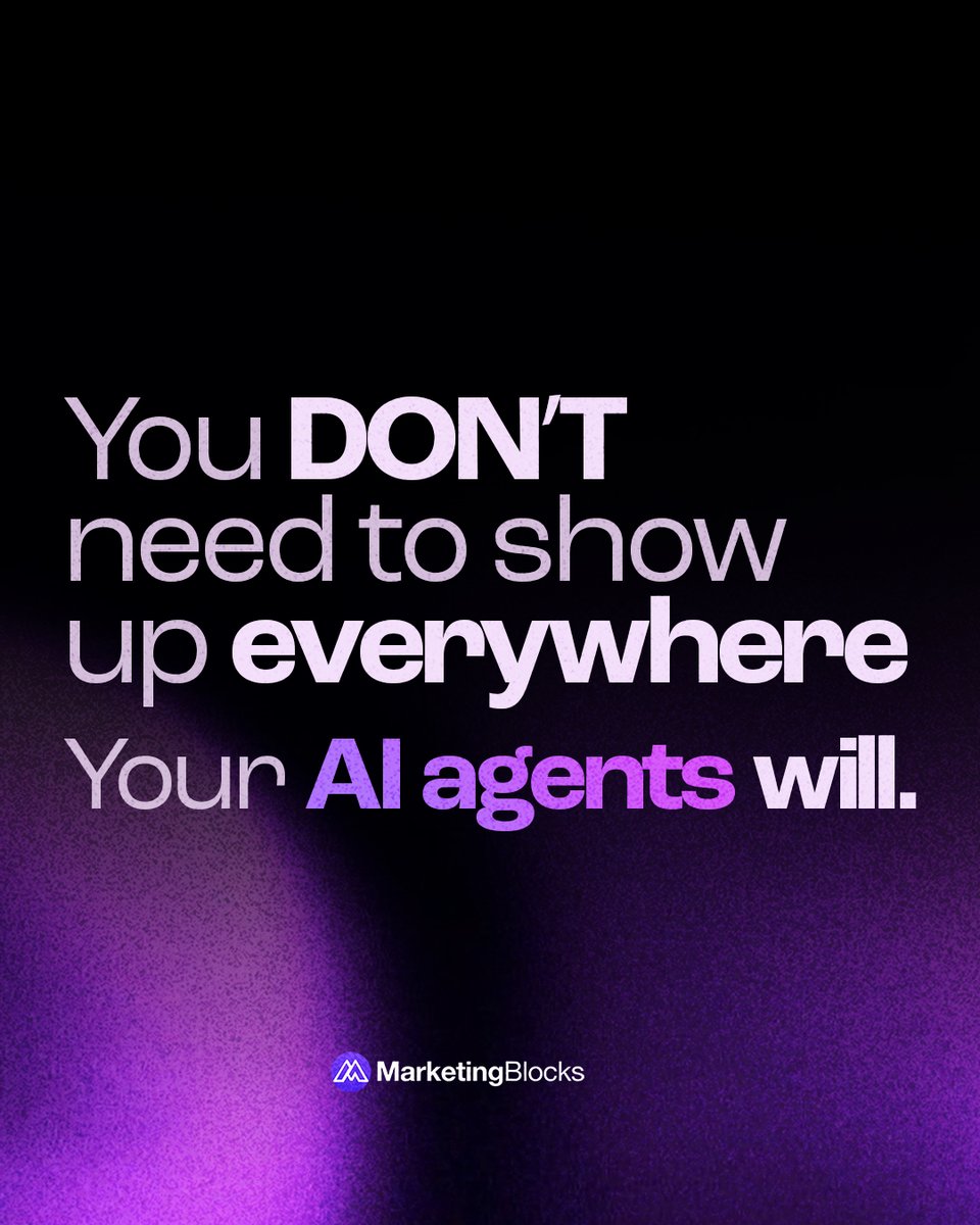 In 2025, you don’t need to personally show up on every platform. You can easily deploy AI Agents to handle it all for you.

With MarketingBlocks, your AI Agents can:
✅Brainstorm viral content
✅Write expert-level captions
✅Design the visuals
✅And post it for you

Link in bio!