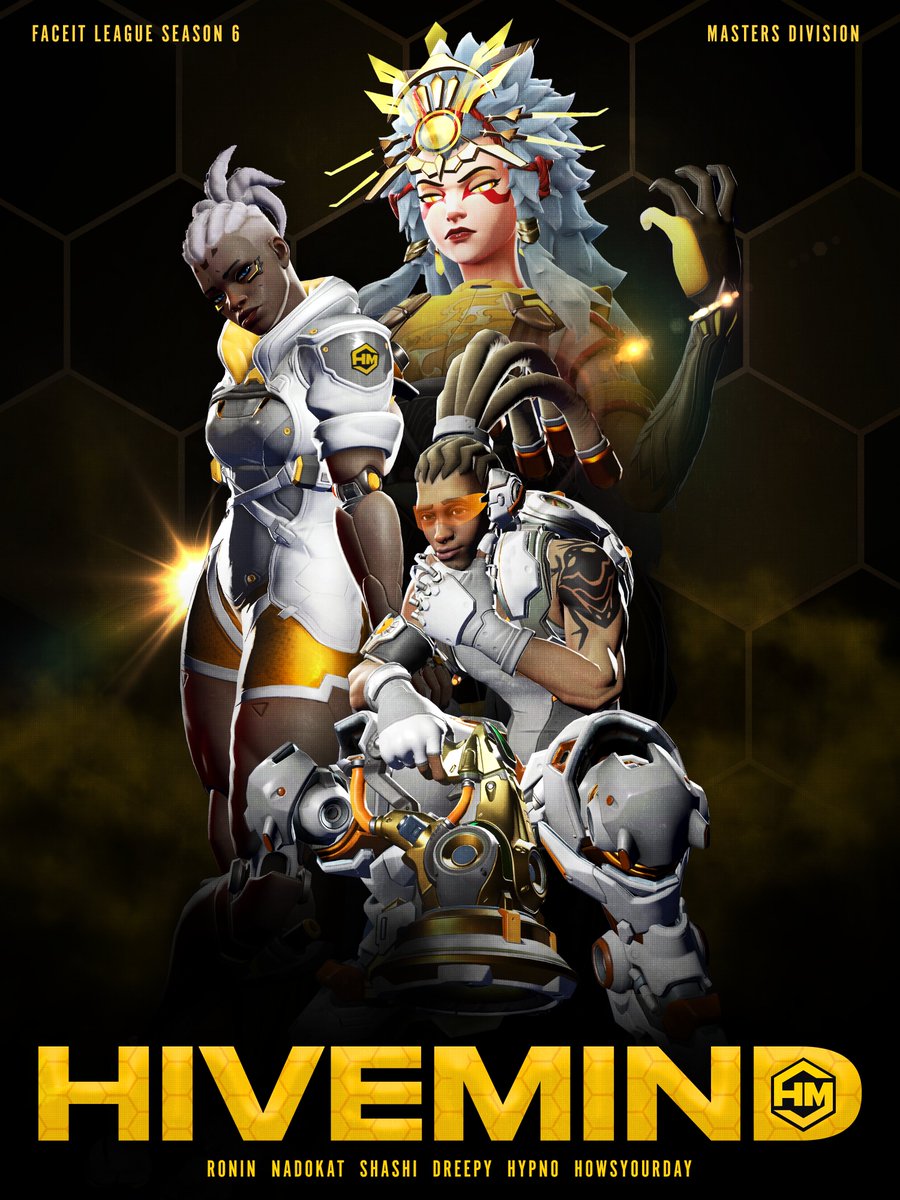 Hivemind (@hivemindesport) on Twitter photo For the first time, Hivemind is taking on FIL Masters. Please welcome our newest roster! 🐝
<a href="/Ronin_Overwatch/">Ronin</a>
<a href="/Dreepy_OW/">Dreepy</a>
@ Twitterless Shashi
<a href="/Nadokatoo/">NadoKat</a>
<a href="/TheMasterHypno/">HypnoOW</a>
<a href="/HowsYourDay_OW/">HowsYourDay</a>
🧠 <a href="/ThemboA_/">Aspen 🏳️🌈</a>
💼 <a href="/owSavvylatina/">Savvy🇵🇷</a>
🎨 <a href="/CorrvalOW/">Corrval | Venus</a> For the first time, Hivemind is taking on FIL Masters. Please welcome our newest roster! 🐝
<a href="/Ronin_Overwatch/">Ronin</a>
<a href="/Dreepy_OW/">Dreepy</a>
@ Twitterless Shashi
<a href="/Nadokatoo/">NadoKat</a>
<a href="/TheMasterHypno/">HypnoOW</a>
<a href="/HowsYourDay_OW/">HowsYourDay</a>
🧠 <a href="/ThemboA_/">Aspen 🏳️🌈</a>
💼 <a href="/owSavvylatina/">Savvy🇵🇷</a>
🎨 <a href="/CorrvalOW/">Corrval | Venus</a>