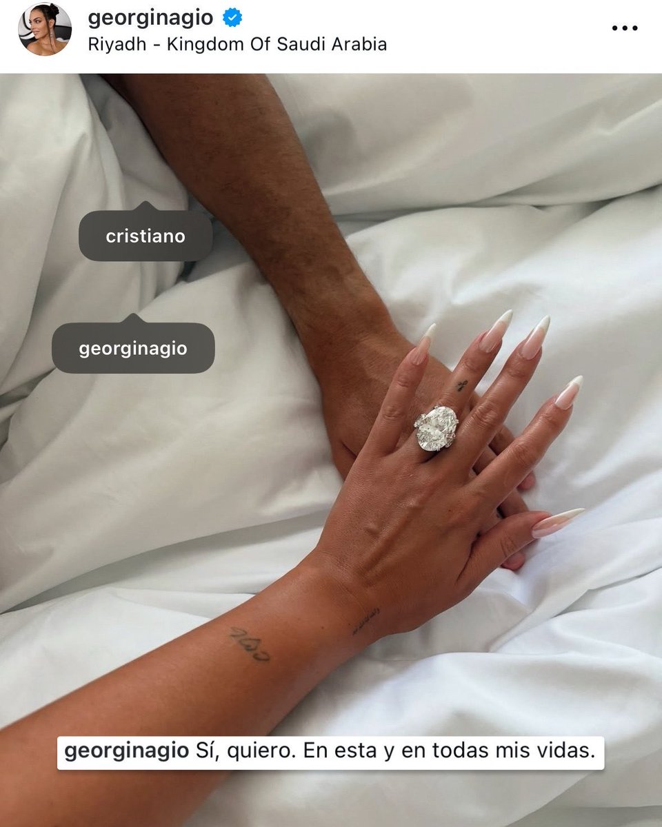 CR7Brasil's tweet photo. CRISTIANO RONALDO E GEORGINA RODRIGUEZ VÃO SE CASAR

😭❤️ https://t.co/m7r3o6CVKl