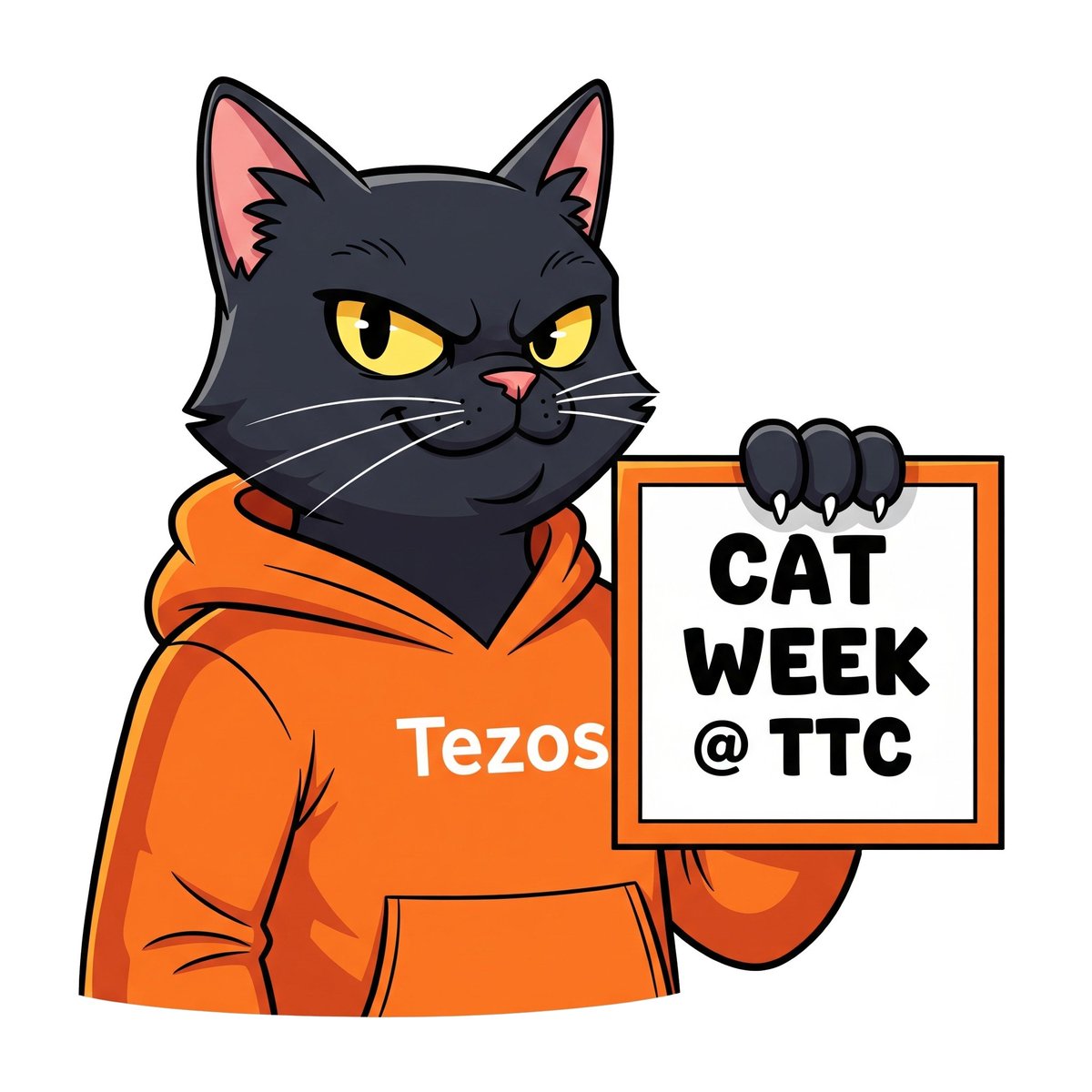Cat Week @ TTC!🐱One of my favorite weeks of the year!

🐈‍⬛ To celebrate TTC's 3rd Annual Cat Week, I'm giving my new "Stuck on #Tezos" sticker to all Tezonians who participate in the discord activities hosted by <a href="/TheTezos/">TheTezosCommunity</a> this week 🐈‍⬛

Hope you like it! GL 🍀

StrongerTogether🐱
