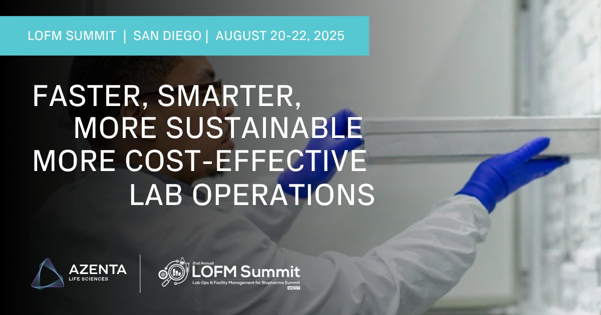 AzentaSciences's tweet image. We’ll be at the LOFM Summit to discuss methods for enabling faster, smarter, more sustainable, and more cost-effective lab operations. Visit our booth to learn how to achieve this at your own site.
#LOFMSummit #SampleManagement #LabOperations
