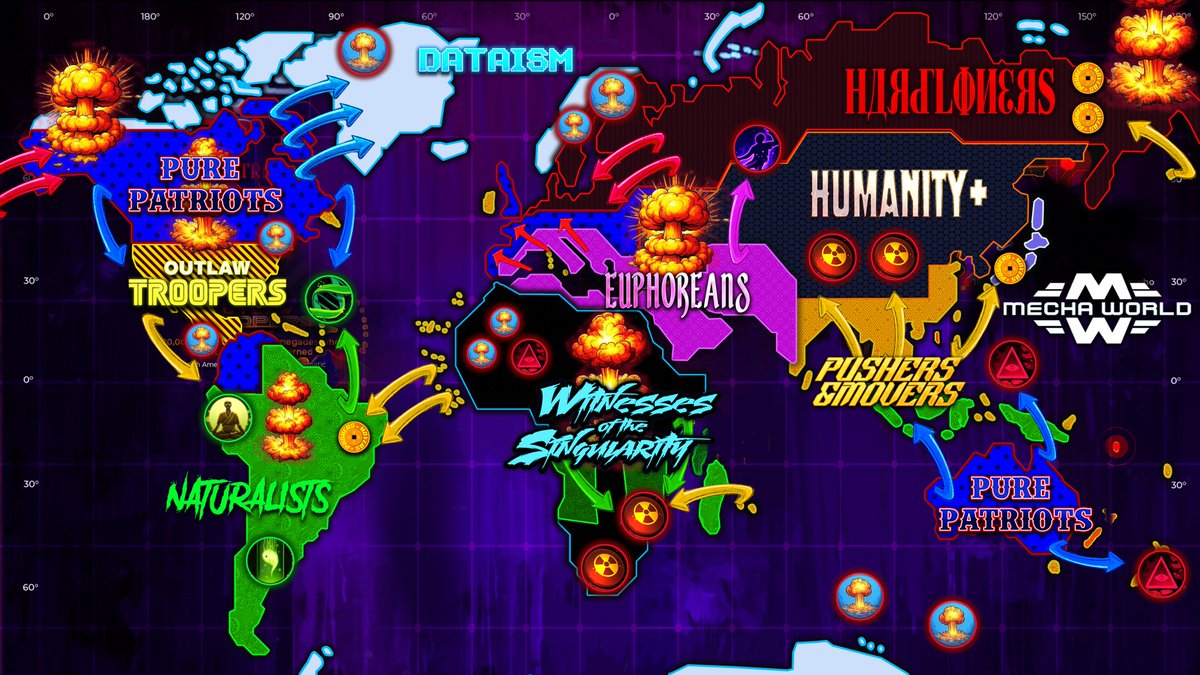 🌍 The world teeters between control &amp; collapse.
Factions plot, leaders lie, and the masses feed their addiction to MACH — distilled from pure suffering.
🚀 In #Machiavellic, this chaos isn’t background lore.
It’s the battlefield.

#gaming #gamedev #web3 #cardano #wax