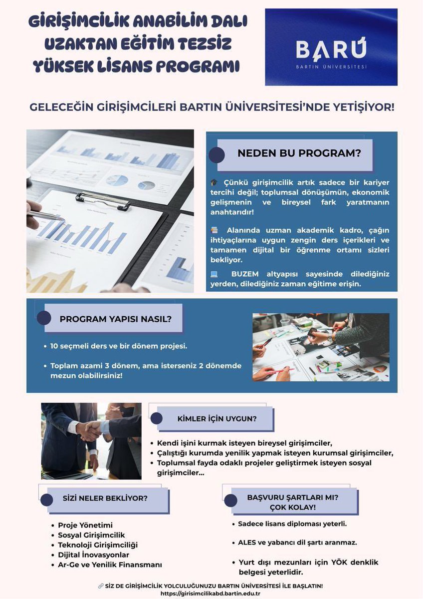 Bartın Üniversitesi İktisat Bölümü (@bartiniktisat) on Twitter photo Girişimcilik Tezsiz Uzaktan Eğitim Yüksek Lisans Programımız ile girişimcilik dünyasında yerinizi alın! 🌍🚀
<a href="/r_arslan02/">Ramazan ARSLAN</a> <a href="/bartinuni_iibf/">BARÜ İktisadi ve İdari Bilimler Fakültesi</a>
#BARÜ #Girişimcilik Girişimcilik Tezsiz Uzaktan Eğitim Yüksek Lisans Programımız ile girişimcilik dünyasında yerinizi alın! 🌍🚀
<a href="/r_arslan02/">Ramazan ARSLAN</a> <a href="/bartinuni_iibf/">BARÜ İktisadi ve İdari Bilimler Fakültesi</a>
#BARÜ #Girişimcilik