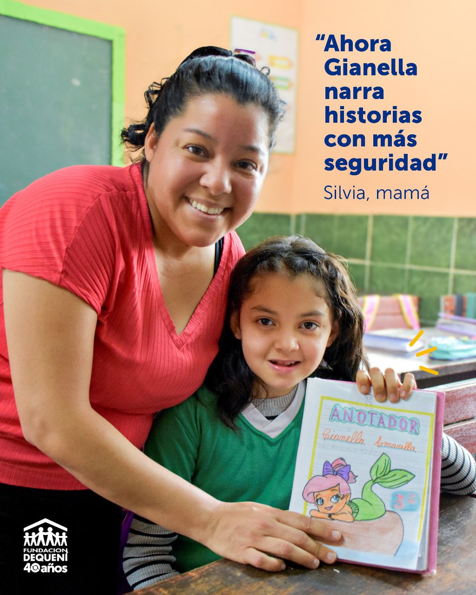 Gianella es participante de nuestro proyecto Ludolecto en su escuela. Sus avances nos llenan de alegría. 
💛📚 
➡Conocé su historia ahora en dequeni.org.py 
Dequení, lo hacemos por los niños.
#Dequení40años 
#TestimoniosDequení
