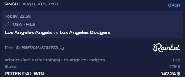 All in on the Angels under the lights.