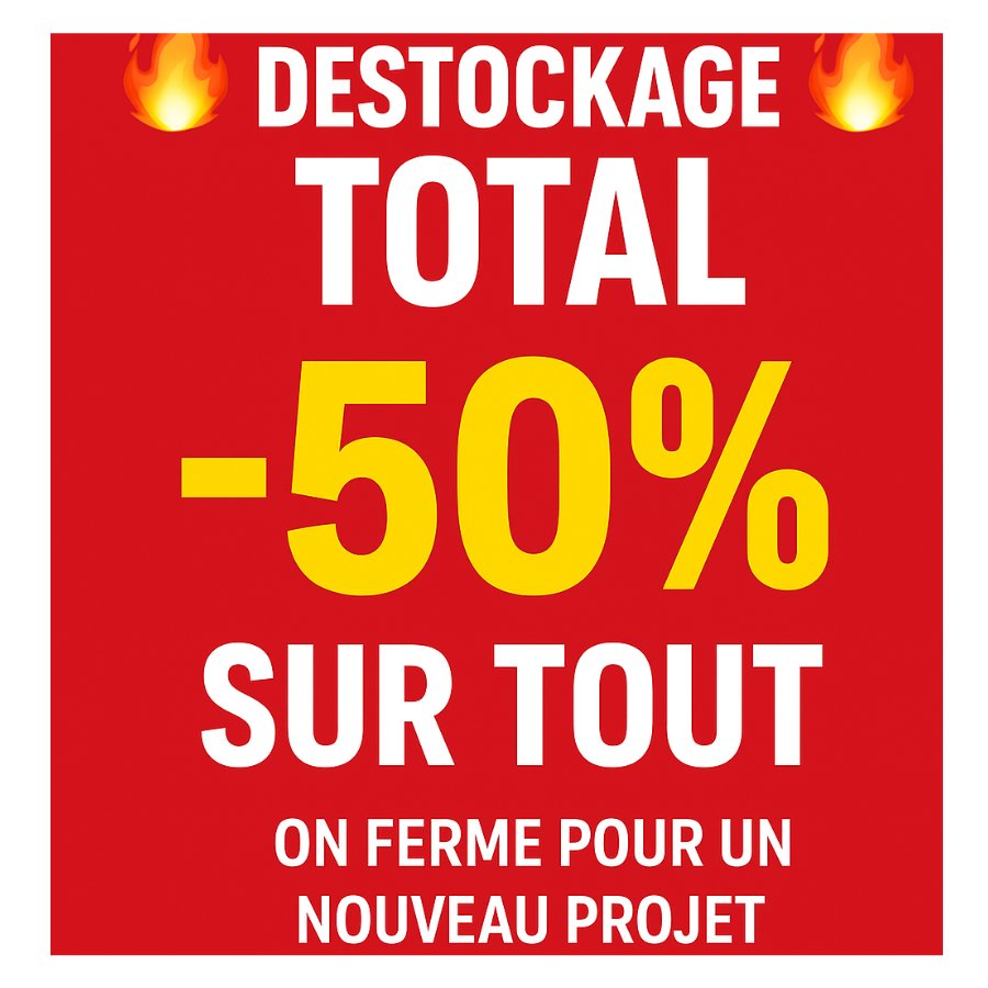 🔥 DESTOCKAGE MASSIF 🔥
Tout à -50% sur la boutique Douces Créations ✨
🎯 Objectif : Tout doit disparaître pour laisser place à
 un nouveau projet !
🛒 Profitez-en vite avant rupture 
➡️ doucescreations.com

#Destockage #Promo #Résine #Artisanat #BonPlan