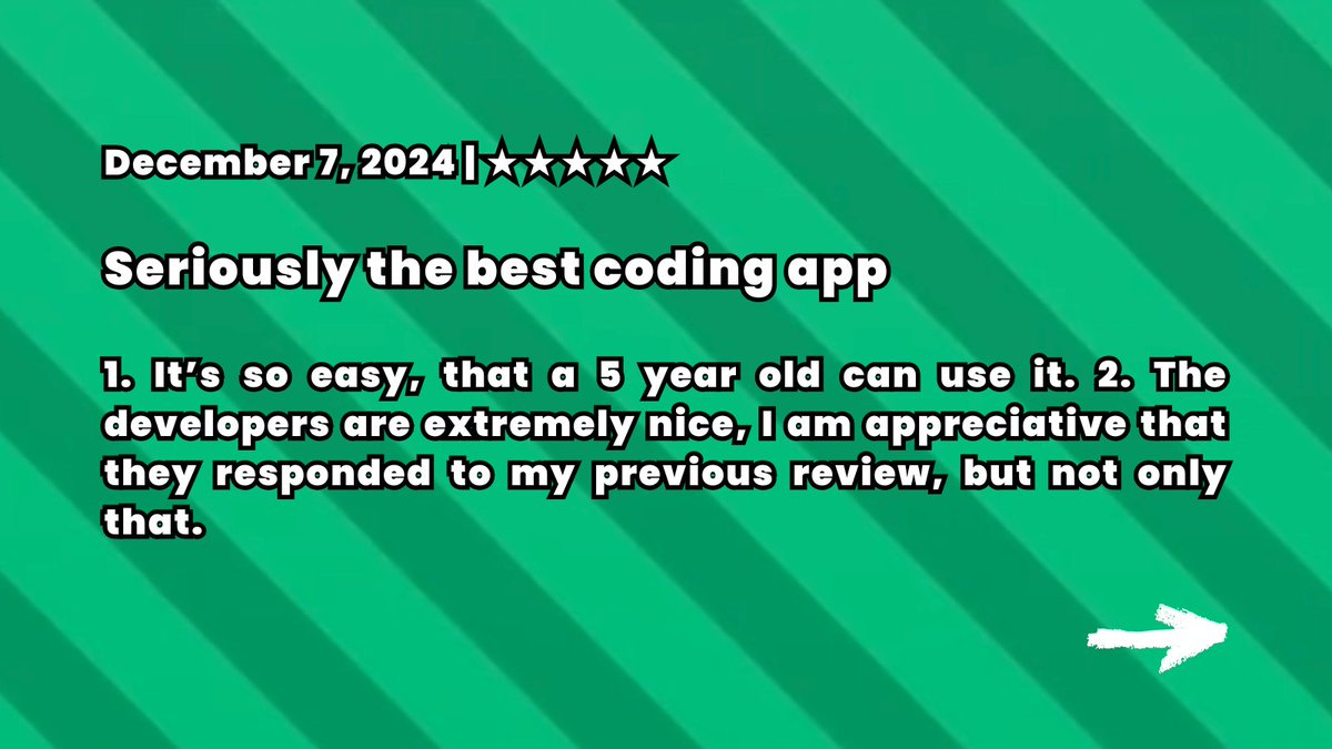 hyperPadApp's tweet photo. Create games on iPad with hyperPad 🚀
Anyone on iPad can be a game developer with us!
⭐️⭐️⭐️⭐️⭐️
“Seriously the best coding app”
Our dev team is always happy to help game developers with any support they may need.
#gamedev #ipad #makegames #gamemaker https://t.co/tm2QL8DYWf
