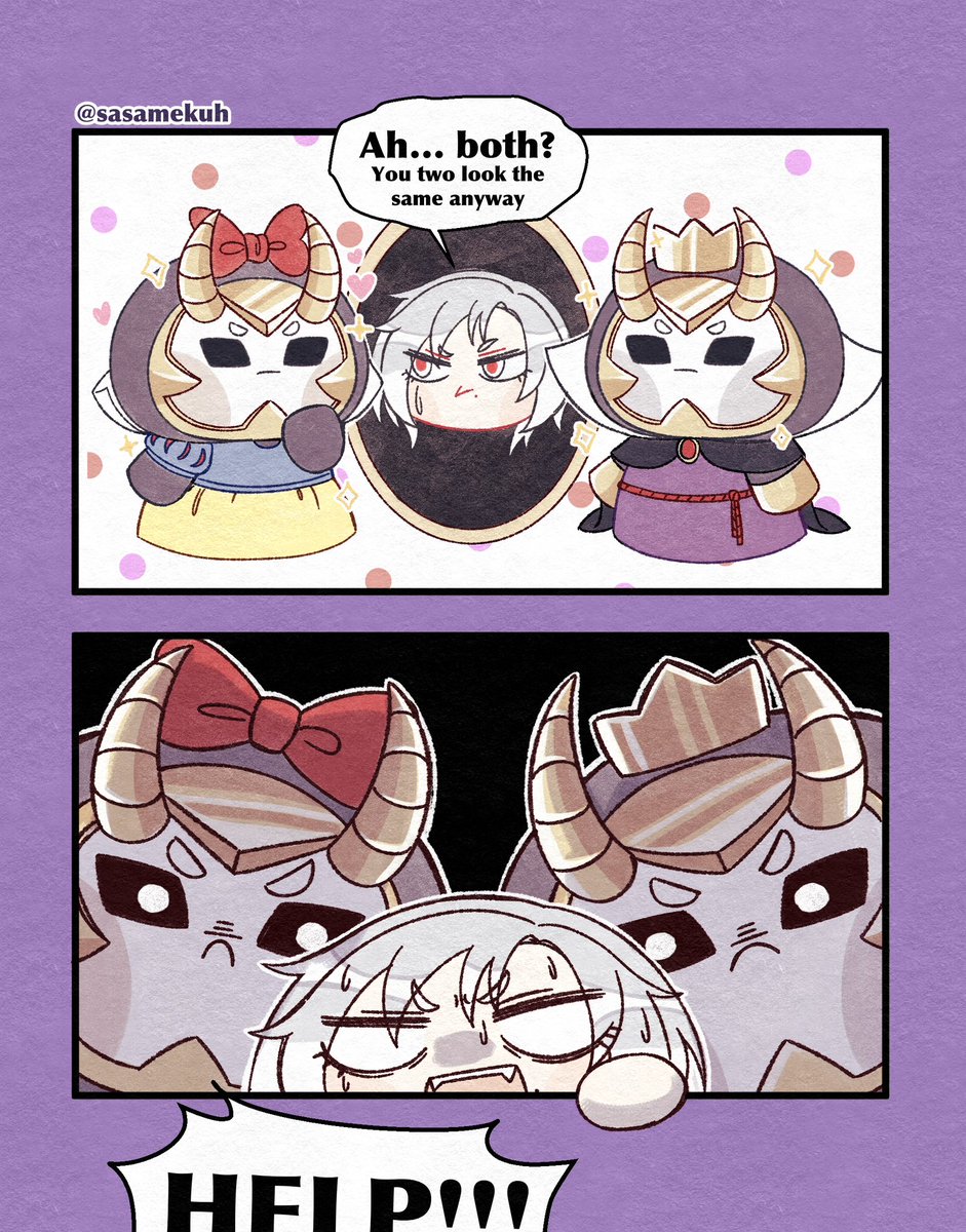 【Fairytale AU】Mirror mirror, who is the fairest of them all🍎
It could be a tricky question especially when the actor plays two roles☠️
#nocturneofoblivion #roguetrader #rogue_trader #rogue_artist #wh40k #warhammer40k #WarhammerArt