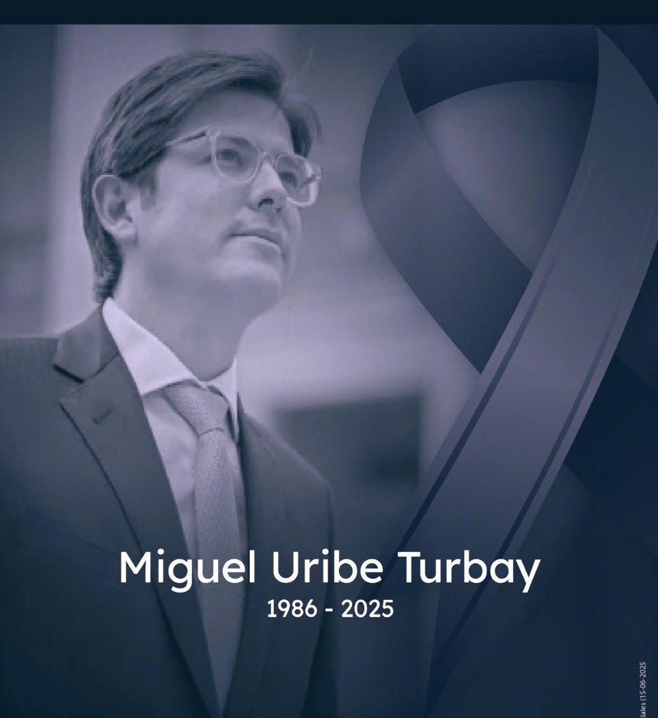 Tristeza y luto para Colombia y para todos los que amamos la democracia, la paz, la libertad y sobre todo la vida humana. Un crimen injusto más que ojalá no quede impune. Descanse en Paz 🙏🏼. Amén.  #MiguelUribeTurbay #Justicia #Libertad #NoALaViolencia #PazparaColombia