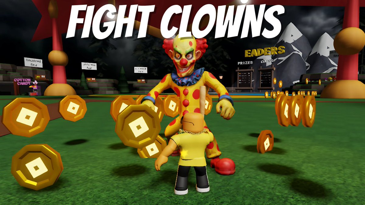 Check out my first game -- CLOWN SHOW CASH OUT!  It's Beta so any feedback would be wicked awesome!

CHECK IT OUT: roblox.com/games/11046538…