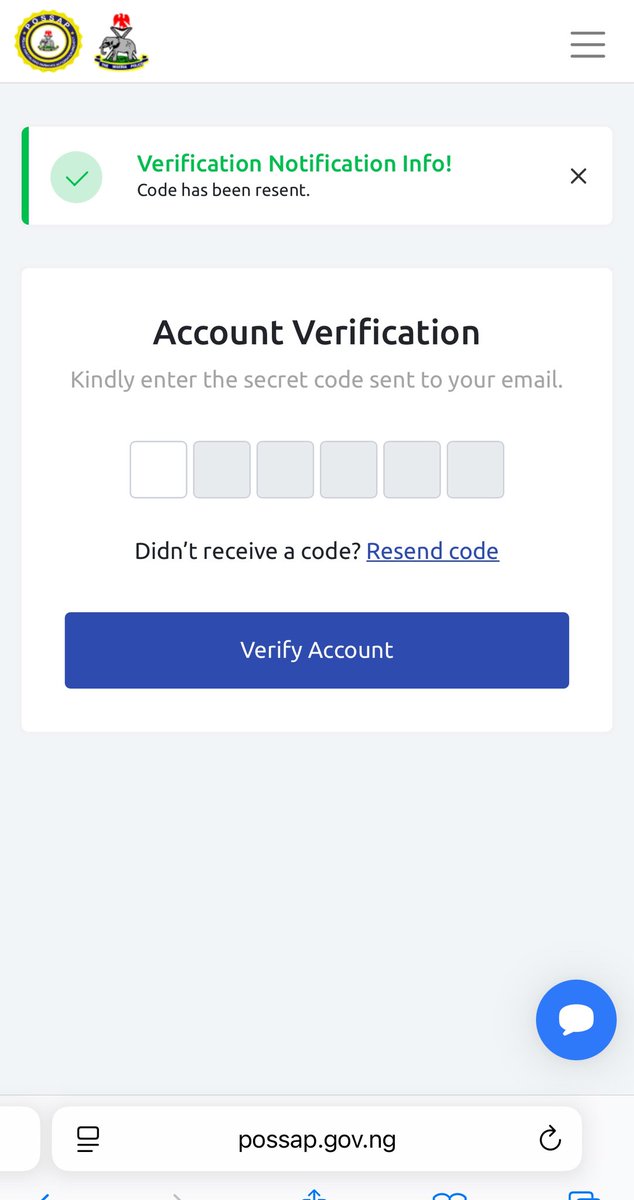 Deb_Styles's tweet photo. @POSSAP_NGG I can not go past this page and no verification code has been sent to my email. This is becoming really frustrating.  @POSSAP_NGG HELP!!!!! https://t.co/Jsf5JrBwYo