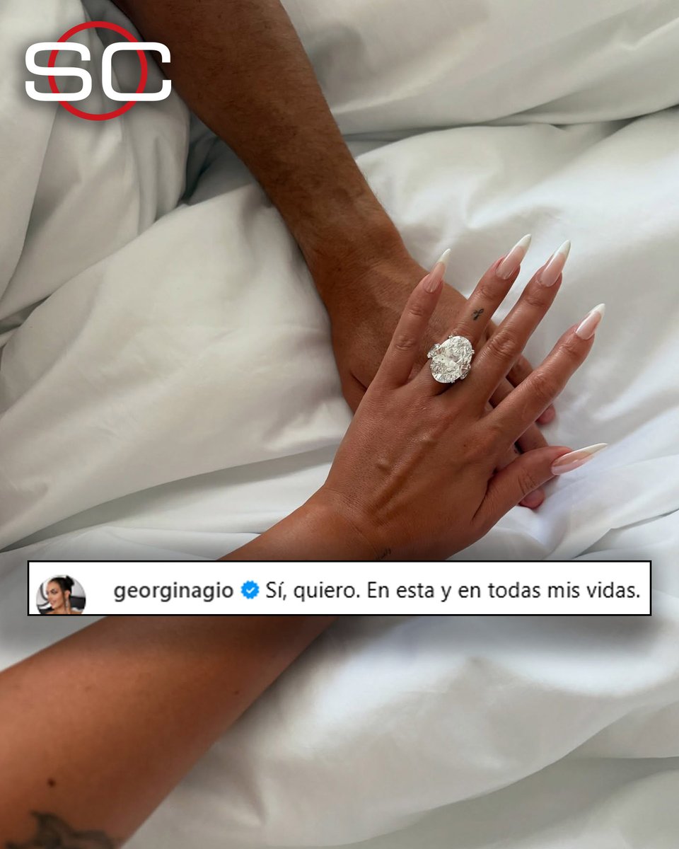 SC_ESPN's tweet image. 💍 ¡SE CASA CRISTIANO RONALDO! 💍 Georgina Rodríguez mostró en redes sociales el impresionante anillo de compromiso que le regaló CR7.