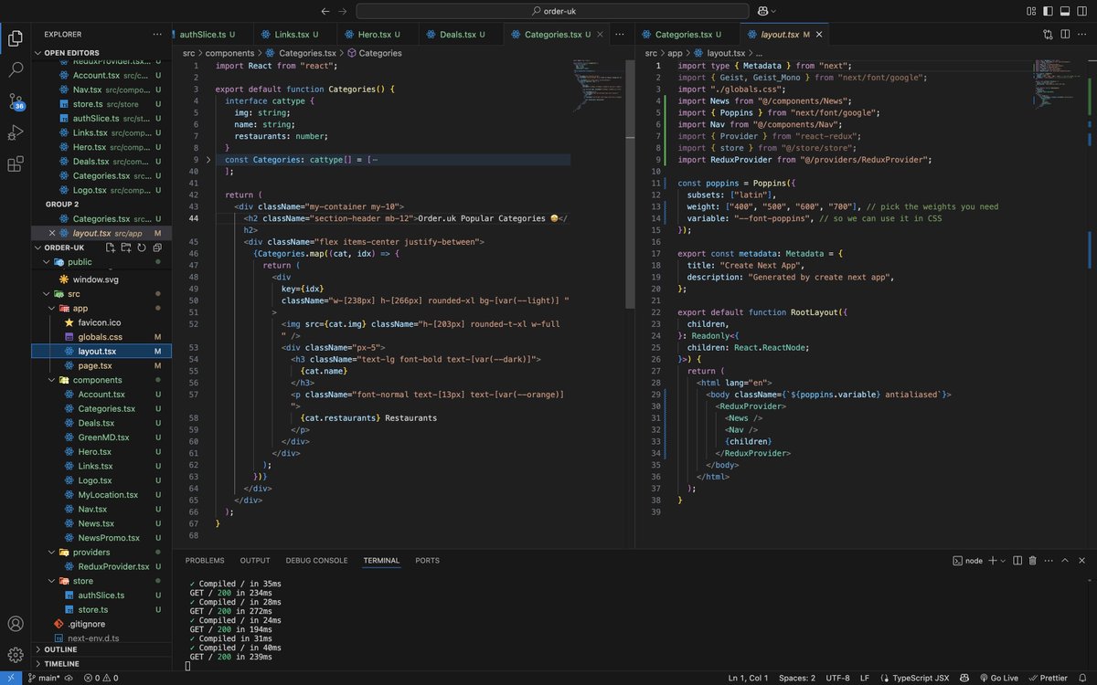 d_coder_josh's tweet image. Cooking up a cool design I spotted ๐จโ๐ณ
Tech stack: Next.js + TypeScript ๐