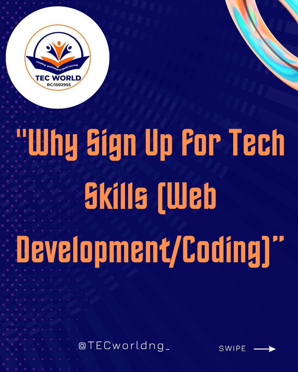TECworldng's tweet image. Early Bird: #35,000 | Late Bird: #50,000
📩 DM or Call 09065253287 to register or learn more.
💻The Future Is Tech—and It Belongs to Coders

👉 Don’t forget to Like, Comment &amp;amp; Share to spread the word!

#TECWorld 
#FutureIsTech
super falcons
Dede
Port harcourt
VIRAL
SULTANA