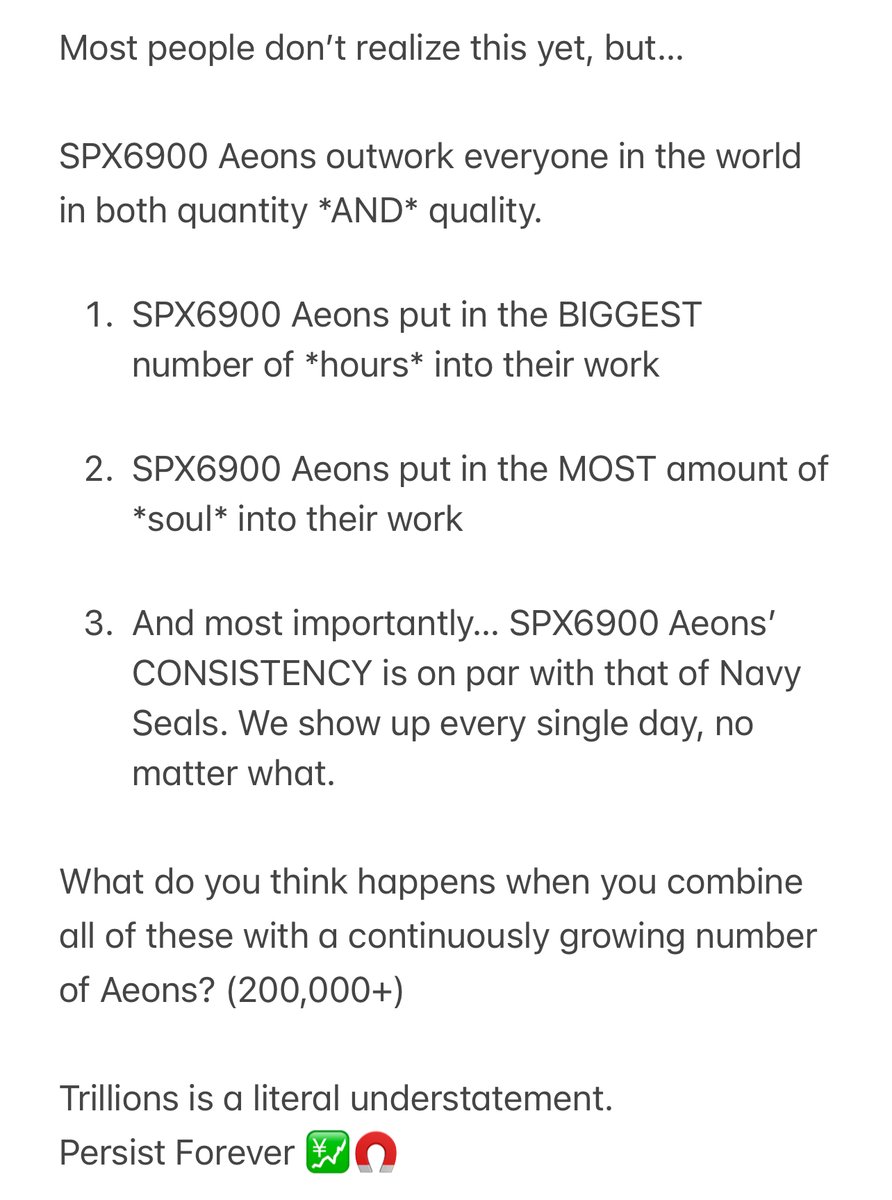 This is why #SPX6900 is the future 💹🧲