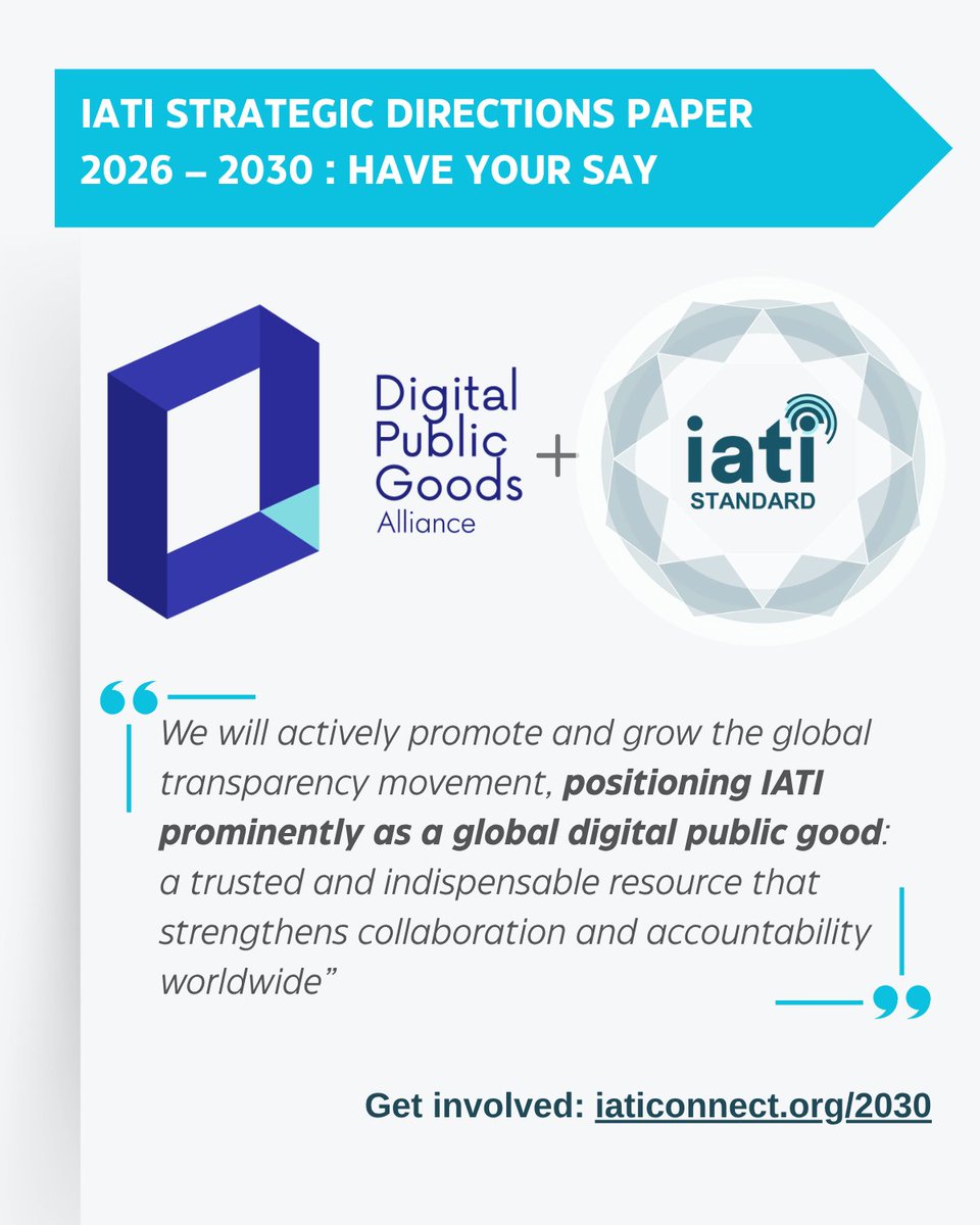 IATI (@iati_aid) on Twitter photo ๐ก Did you know IATI is recognised by the Digital Public Goods Alliance (DPGA) as a recommended open data standard? ๐ก
๐๐๐ง๐'๐ ๐ฆ๐๐ฟ๐ฎ๐๐ฒ๐ด๐ถ๐ฐ ๐๐ถ๐ฟ๐ฒ๐ฐ๐๐ถ๐ผ๐ป๐ ๐ฃ๐ฎ๐ฝ๐ฒ๐ฟ ๐ฎ๐ฌ๐ฎ๐ฒโ๐ฎ๐ฌ๐ฏ๐ฌ sets out how weโll build on this recognition: iaticonnect.org/discussion/conโฆ
๐งต๐ ๐ก Did you know IATI is recognised by the Digital Public Goods Alliance (DPGA) as a recommended open data standard? ๐ก
๐๐๐ง๐'๐ ๐ฆ๐๐ฟ๐ฎ๐๐ฒ๐ด๐ถ๐ฐ ๐๐ถ๐ฟ๐ฒ๐ฐ๐๐ถ๐ผ๐ป๐ ๐ฃ๐ฎ๐ฝ๐ฒ๐ฟ ๐ฎ๐ฌ๐ฎ๐ฒโ๐ฎ๐ฌ๐ฏ๐ฌ sets out how weโll build on this recognition: iaticonnect.org/discussion/conโฆ
๐งต๐