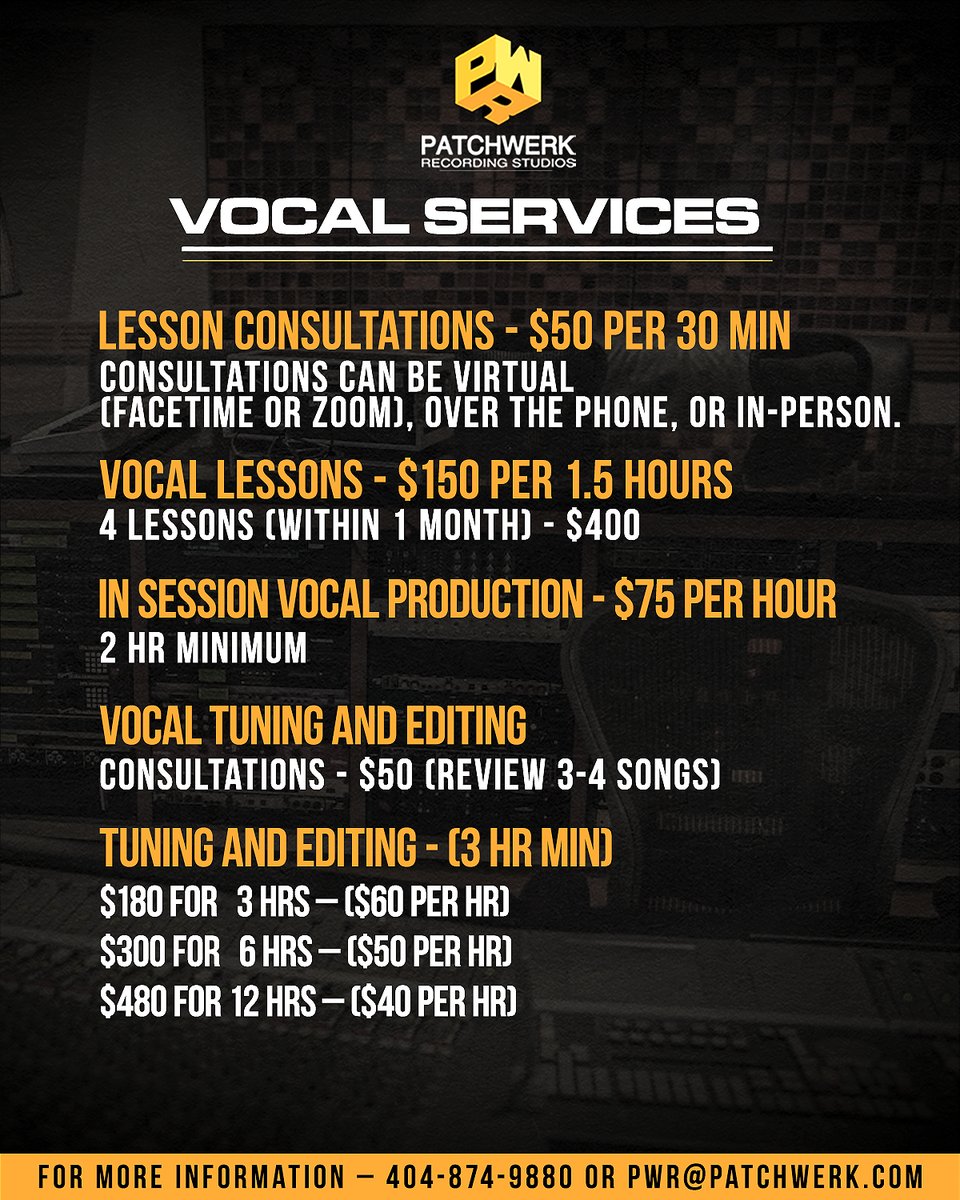 Need breath control? Harmony ideas? Melody coaching? Patchwerk’s got the tools. 📣 #VocalTraining