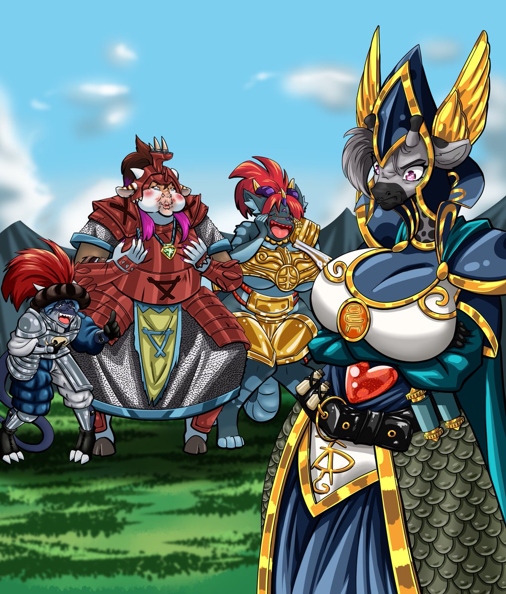 Commission for <a href="/Zorrena184/">Zorrena</a> <a href="/Alkrion_Mom/">Alesta Wolf 🏳️‍⚧️</a> choreman and Metaltao
Thank you for your support! 💖