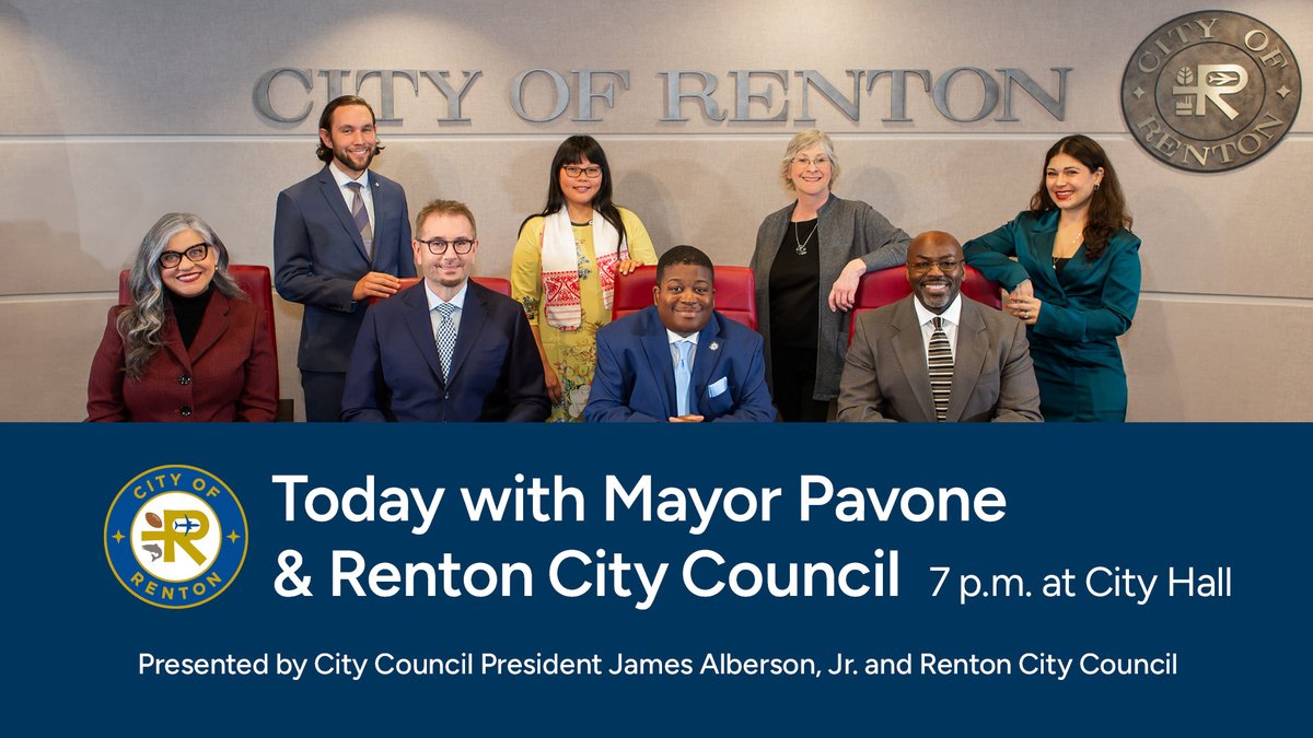 Renton City Council meets tonight, August 11, at Renton City Hall. The Committee of the Whole begins at 6 p.m., followed by the City Council meeting at 7 p.m. Both meetings are open to the public.  See more: rentonwa.gov/council.