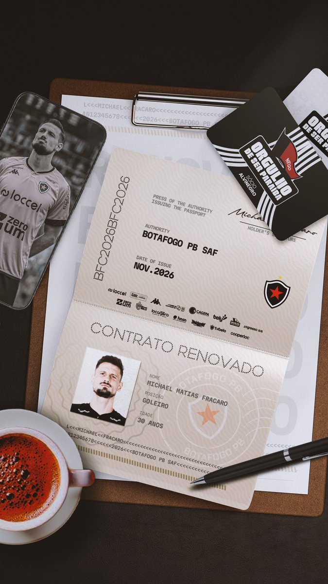 BotafogoPB's tweet photo. O Botafogo informa que o goleiro Michael Fracaro teve seu vínculo com o clube renovado até o dia 26 de novembro de 2026.

Leia mais em: https://t.co/agAjhS0ZD1 

#BeloSAF #OrgulhoDeSerParaíba https://t.co/8SzDEZEenf