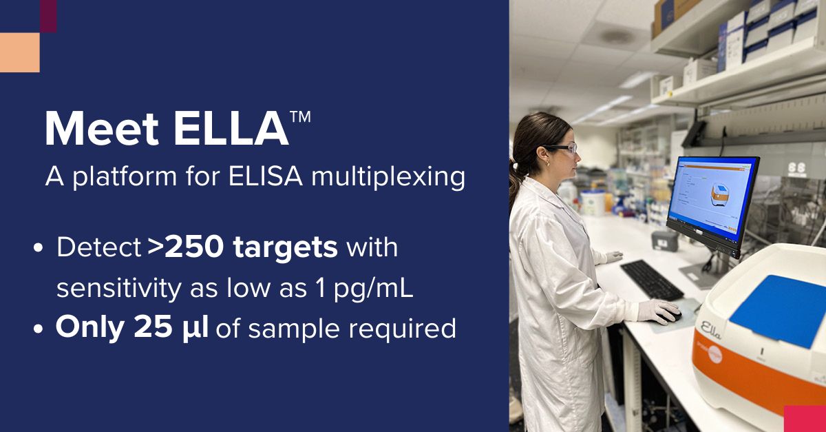 CellCarta's tweet photo. ๐ฌ Getting fast, high-quality biomarker data shouldnโt be complicated.
Thatโs why we use ELLA, a next-generation automated ELISA multiplexing platform.
๐ Find out more today: https://t.co/XECiiTZGtt
#CellCarta #Biomarkers #PresicionMedicine https://t.co/vjEdRFS5Yz