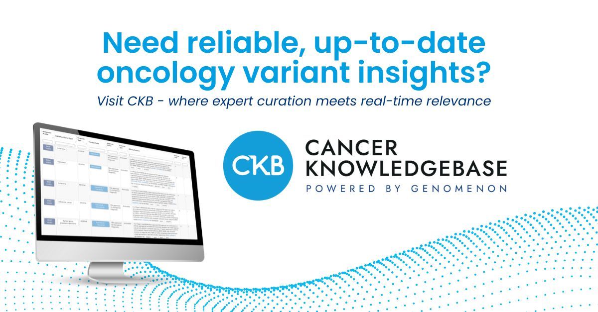 With the Cancer Knowledgebase #CKB - a Variant of Uncertain Significance #VUS isn’t a final answer - it’s a starting point. It marks where science still has room to grow &amp; where our work continues. Learn more: ckb.genomenon.com/?utm_source=x&…