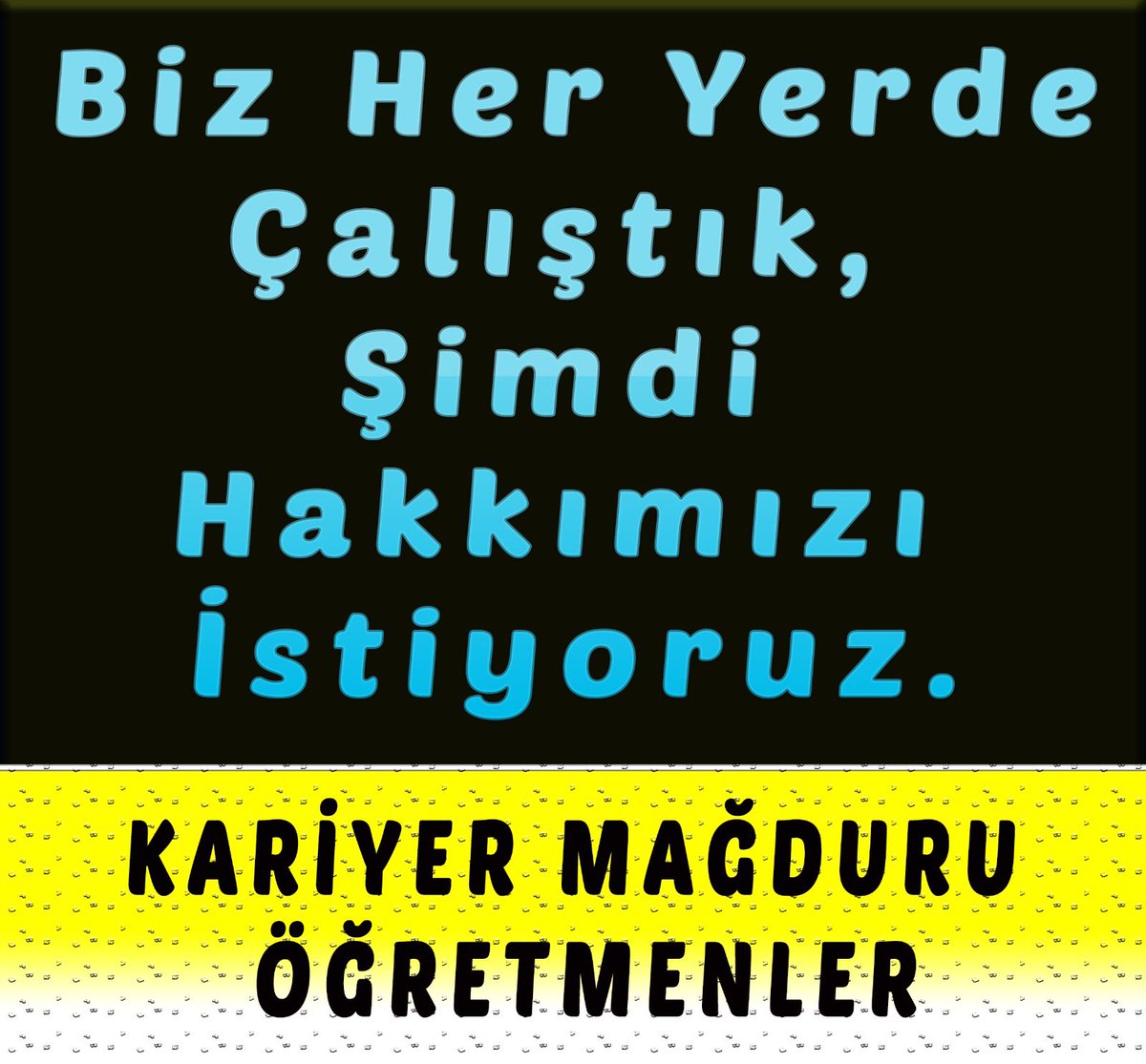 Kariyer mağduru öğretmenlerin size teklifi geçmiş hizmetlerimizin sayılmasıdır ! <a href="/Yusuf__Tekin/">Yusuf Tekin</a> <a href="/EgitimBirSen/">Eğitim-Bir-Sen</a> <a href="/_aliyalcin_/">Ali YALÇIN</a> <a href="/RTErdogan/">Recep Tayyip Erdoğan</a> <a href="/memurlarnet/">MemurlarNet</a> <a href="/MemurSenKonf/">Memur-Sen</a> <a href="/nowhaber/">NOW HABER</a> <a href="/atikfatih1/">fatih atik</a>  #ŞimdiTeklifZamanı